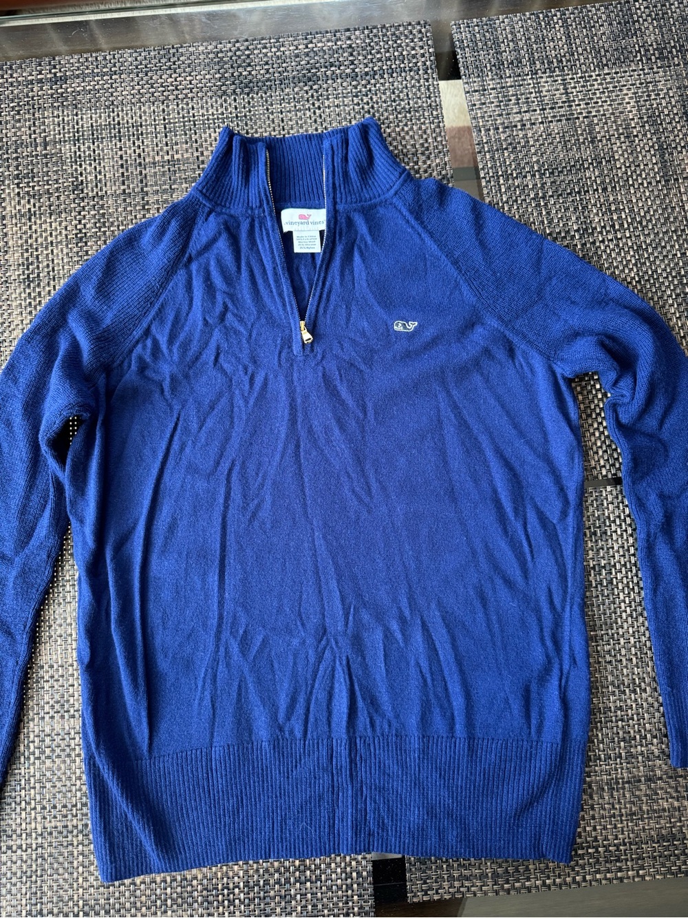 Vineyard Vines Men’s Royal Blue Half-Zip Sweater